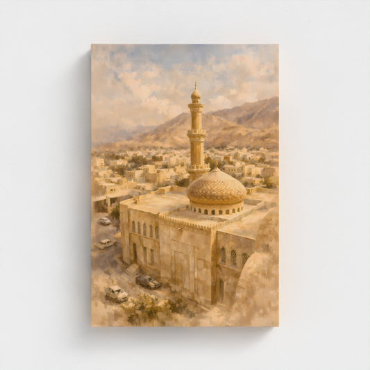 Historisch Nizwa – Oman – Eco-Canvas (Gerecycled)