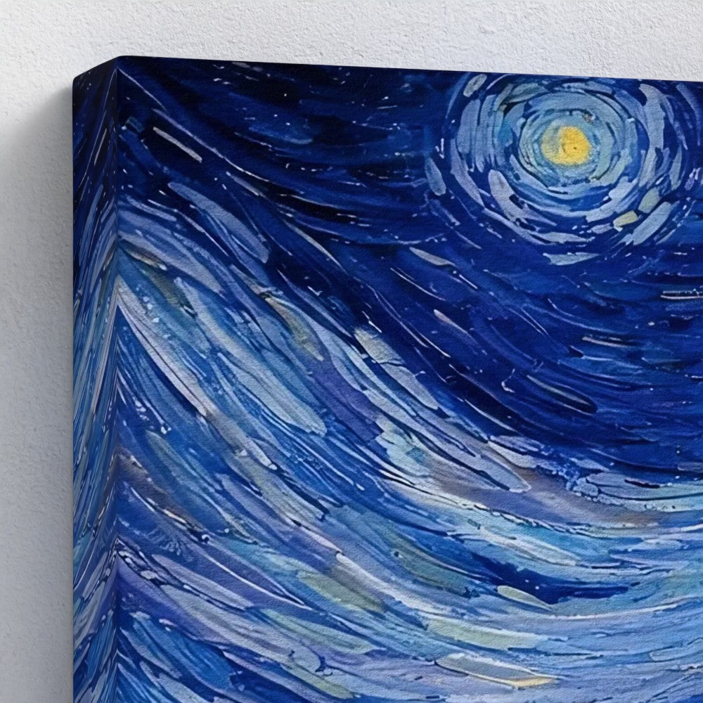 Bloesem Mount Fuji & Pagode - Van Gogh Stijl- Eco Canvas - (Gerecycled)