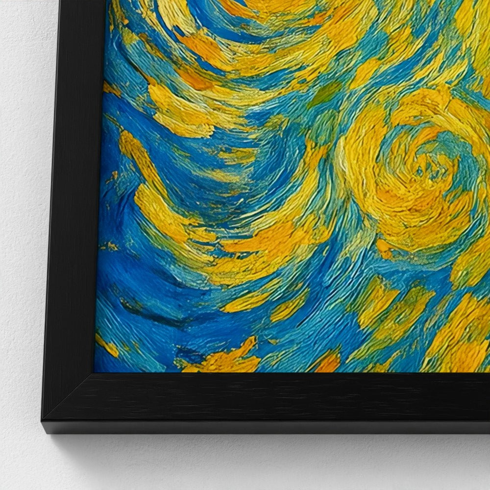 Eiffeltoren in Parijs - Van Gogh Stijl - Ingelijst (50x70cm) - Fine Art Print