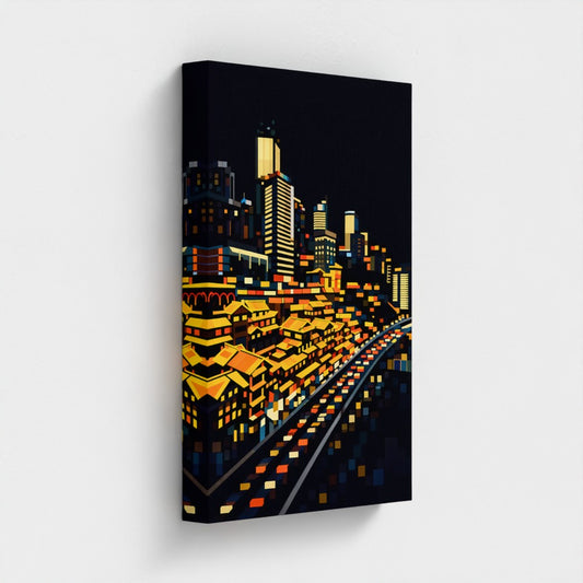 Chongqing Hongyadong – Moderne Stijl – Eco-Canvas (Gerecycled)