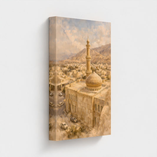 Historisch Nizwa – Oman – Eco-Canvas (Gerecycled)